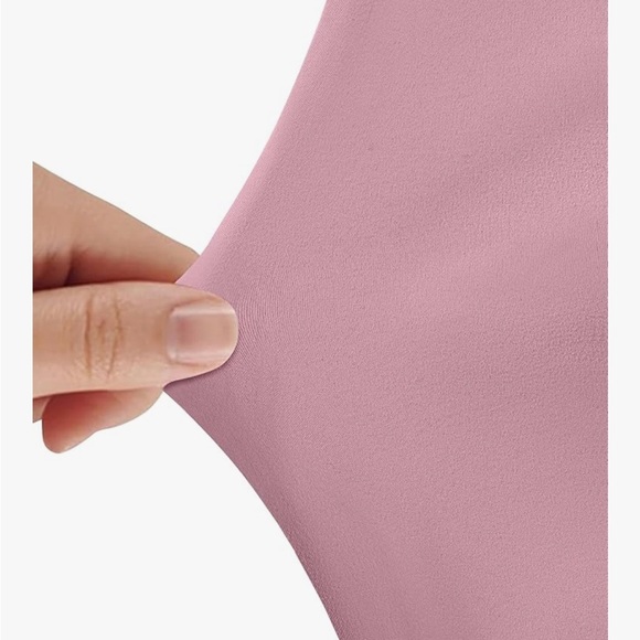 Butterysoft Long Sleeve Pink shirt with built-in bra - Picture 3 of 5